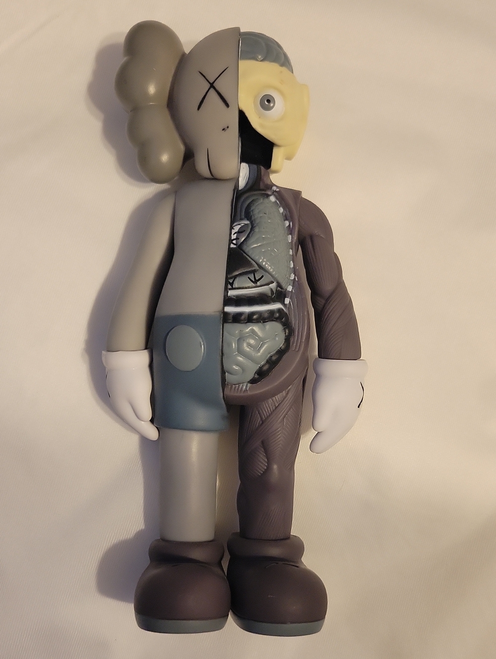KAWS Gray Split Companion Half-Exposed Figure Costume Accessory Small Figurine.